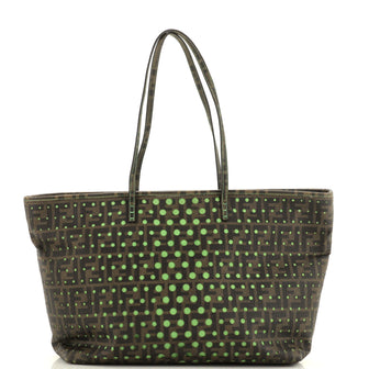 Fendi Roll Tote Perforated Zucca Canvas Large