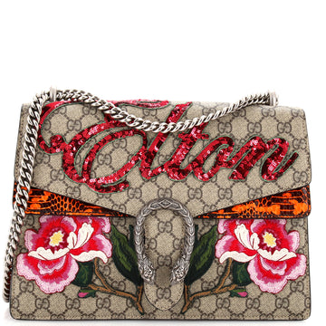 Gucci Dionysus Bag Embroidered GG Coated Canvas with Python Medium