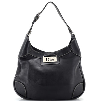 Christian Dior Vintage Street Chic Shoulder Bag Leather Medium