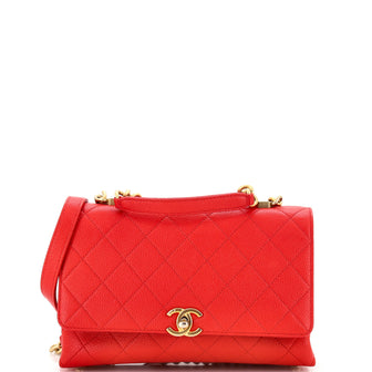 Chanel Chic Affinity Top Handle Bag Stitched Caviar Small