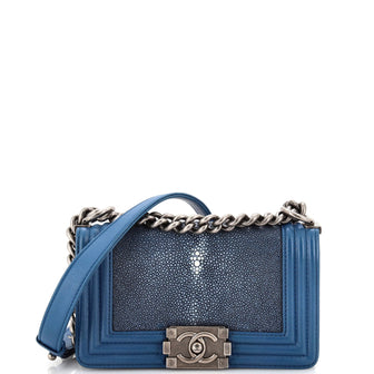 Chanel Boy Flap Bag Stingray Small
