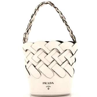 Prada Tress Bucket Bag Leather Small