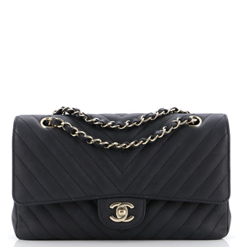 Chanel Classic Double Flap Bag Chevron Caviar Medium