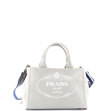 Prada Canapa Convertible Tote Canvas Mini