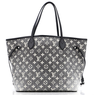 Louis Vuitton Neverfull NM Tote Monogram Jacquard Denim MM