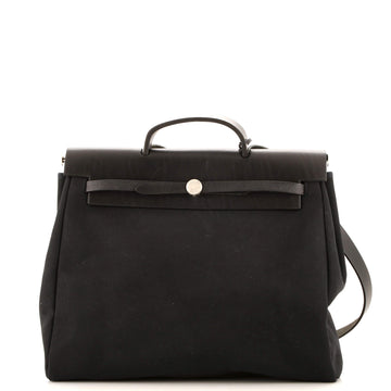 Hermes Herbag Toile and Leather MM