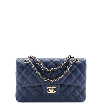 Chanel Classic Double Flap Bag Quilted Caviar Small