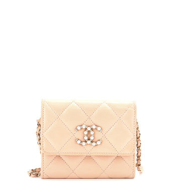 Chanel Coco Candy Card Holder on Chain Quilted Caviar