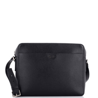 Prada Front Pocket Messenger Bag Saffiano Leather Medium