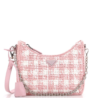 Prada Re-Edition Shoulder Bag Crochet Raffia Mini