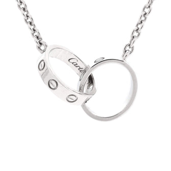 Cartier Love Interlocking Necklace 18K White Gold