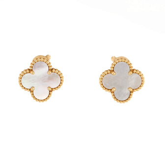 Van Cleef & Arpels Vintage Alhambra Earrings 18K Yellow Gold and Mother of Pearl