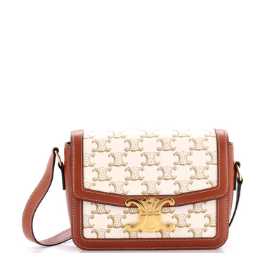 Celine Triomphe Shoulder Bag Triomphe Coated Canvas Teen