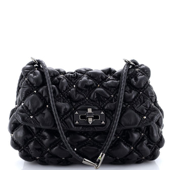 Valentino Garavani SpikeMe Flap Bag Quilted Leather Small