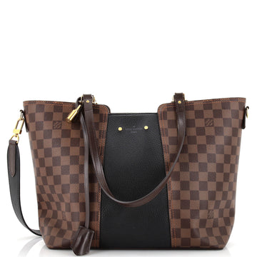 Louis Vuitton Jersey Handbag Damier with Leather