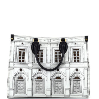 Louis Vuitton OnTheGo Tote Limited Edition Fornasetti Architettura Print Leather and Monogram Canvas MM