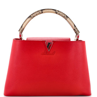 Louis Vuitton Capucines Bag Leather with Python MM