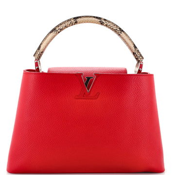 Louis Vuitton Capucines Bag Leather with Python MM