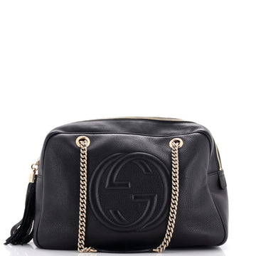 Gucci Soho Chain Zip Shoulder Bag Leather Medium