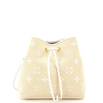 Louis Vuitton NeoNoe Handbag Monogram Giant Embroidered Cotton MM