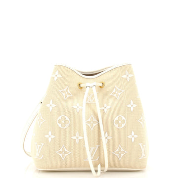 Louis Vuitton NeoNoe Handbag Monogram Giant Embroidered Cotton MM