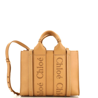 Chloe Woody Convertible Tote Leather Small