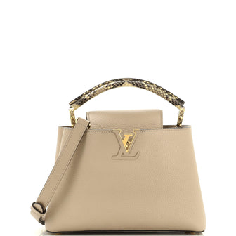Louis Vuitton Capucines Bag Leather with Python BB