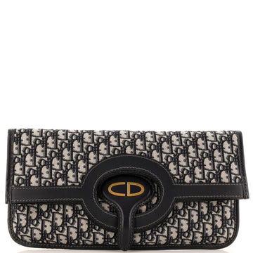 Christian Dior Fold Over Clutch Oblique Canvas