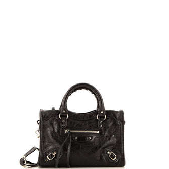 Balenciaga City Classic Studs Bag Leather Nano