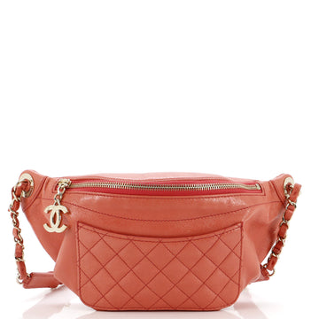 Chanel Bi Classic Waist Bag Quilted Crumpled Calfskin