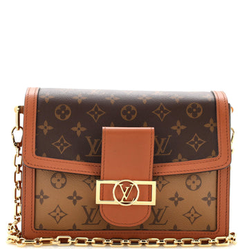 Louis Vuitton Dauphine Shoulder Bag Reverse Monogram Canvas MM