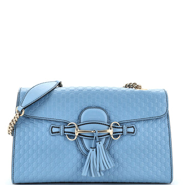 Gucci Emily Chain Flap Bag (Outlet) Microguccissima Leather Medium