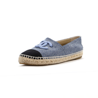 Chanel Women's CC Cap Toe Espadrilles Denim