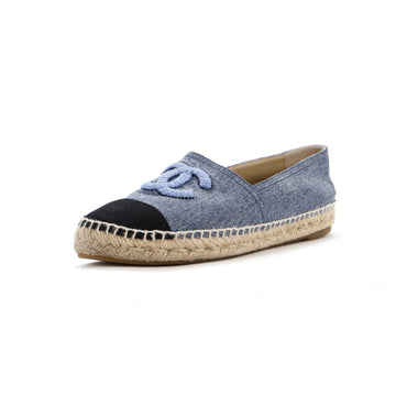 Chanel Women's CC Cap Toe Espadrilles Denim
