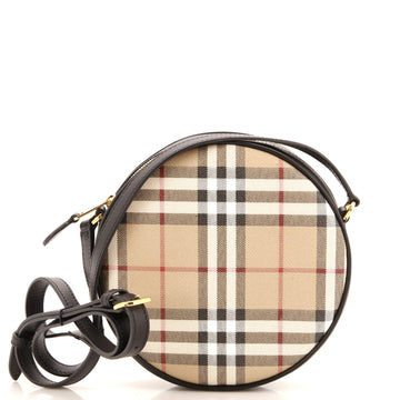 Burberry Louise Round Bag Icon Stripe E-Canvas