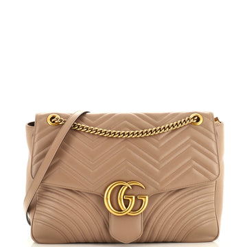 Gucci GG Marmont Flap Bag Matelasse Leather Large