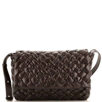 Bottega Veneta Rumple Messenger Bag Intrecciato Leather Medium
