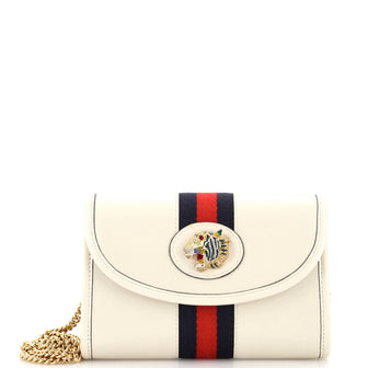 Gucci Rajah Web Chain Shoulder Bag Leather Mini