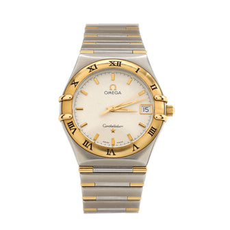 Omega Constellation Quartz Watch Stainless Steel and Yellow Gold 34
