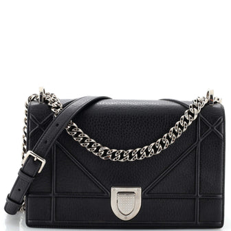 Christian Dior Diorama Flap Bag Grained Calfskin Medium