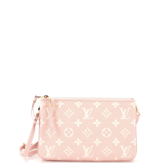 Louis Vuitton Double Zip Pochette Bicolor Monogram Empreinte Leather