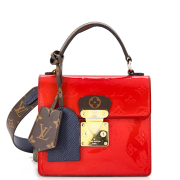 Louis Vuitton Spring Street NM Handbag Monogram Vernis with Monogram Canvas