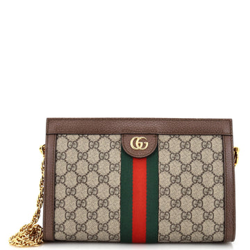 Gucci Ophidia Chain Shoulder Bag GG Coated Canvas Small
