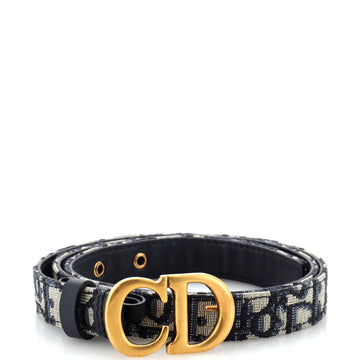 Christian Dior Saddle Belt Oblique Canvas Thin