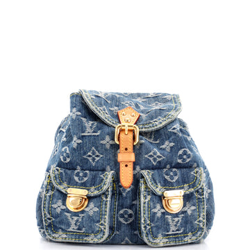 Louis Vuitton Sac a Dos Drawstring Backpack Denim PM