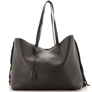 Saint Laurent Fringe Shopper Tote Leather Large