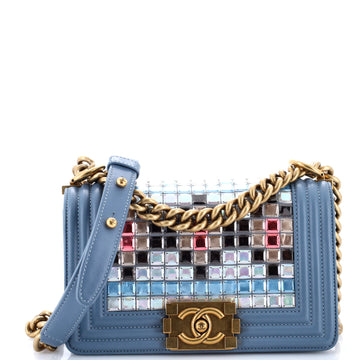 Chanel Mosaic Boy Flap Bag Embellished Lambskin Small