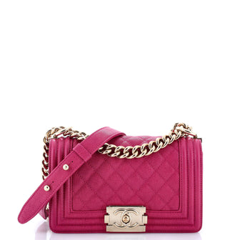 Chanel Boy Flap Bag Quilted Caviar Small