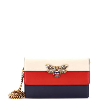 Gucci Queen Margaret Chain Wallet Leather Mini