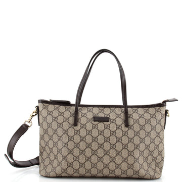 Gucci Convertible Zip Tote GG Coated Canvas Medium